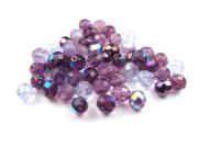 Schliffperlen, 8 mm, Amethyst-Mix