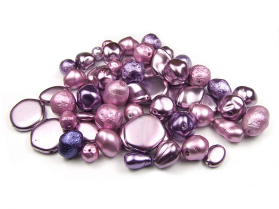 Perlenmix 'Noblesse-Mix', violett