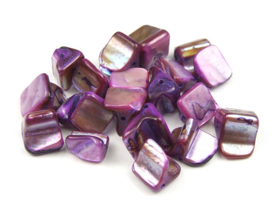 Muschelperlen, Nuggets, violett