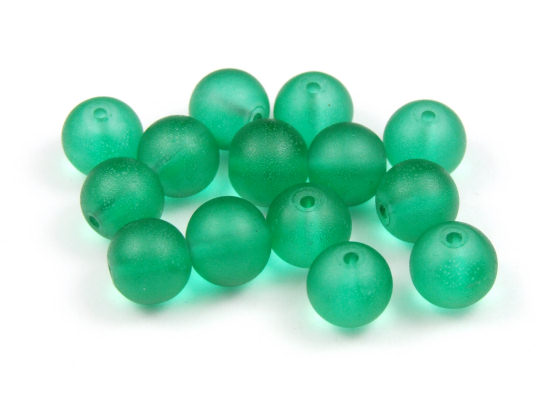 Perlen, Serie Satin C, 8mm, matt, smaragdgrn