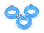 Millefiori Anh�nger, Ring, 20 mm, t�rkis 2