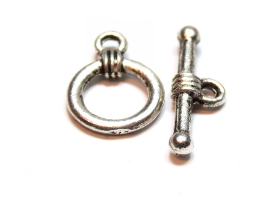 Knebelverschluss - versilbert, 11 mm