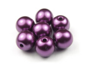 Glaswachsperlen b�hmisch, 10 mm, violett
