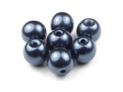 Glaswachsperlen b�hmisch, 10 mm, mitternachtsbla