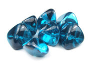 Glasperlen , 15x11 mm, t�rkis