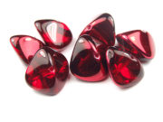 Glasperlen , 15x11 mm, rubinrot