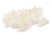 Glasperlen, frost, 4mm, creme