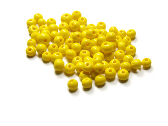 Perlen zum Basteln, 3mm, gelb