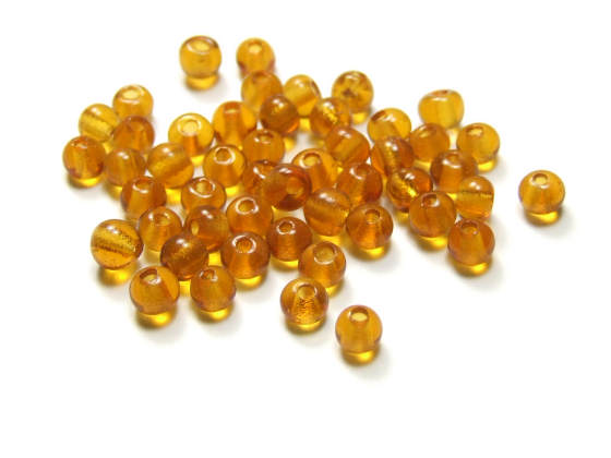 Perlen zum Basteln, 3mm, amber