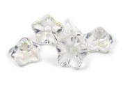 Perlen Bl�tenkelche, 13 x 11 mm, transparent AB
