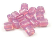 Perlen, Rechtecke, 8x7 mm, opal-flieder