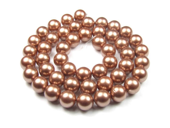 Muschelkernperlen, 8 mm, bronze