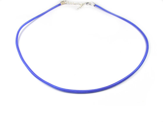 Ketten, mit Seide bespannt, 46 cm, royal blau