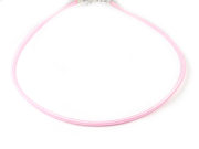 Ketten, mit Seide bespannt, 46 cm, rosa