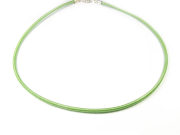 Ketten, mit Seide bespannt, 46 cm, hellgr�n