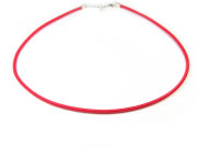 Ketten, mit Seide bespannt, 46 cm, rot