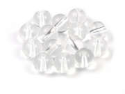 Perlen aus Kristallglas, rund,  8 mm, transparent