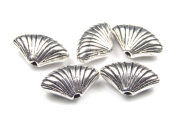 Metallperle, F�cher, 13x8 mm
