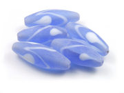 Glasperlen,  Oliven, 25x8,5 mm,