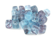 W�rfel,  6 mm, aqua marmoriert