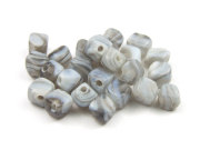 Perlen, Doppelkegel, 6 mm, grau