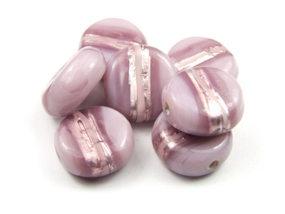 Lampenperle, Taler, 15x6 mm, lila