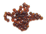 Rocailles, 3,0 mm, transparent, dunkelbraun