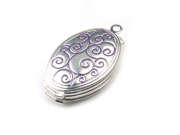 Medaillon 'Liporello T' 33x20 mm, lila