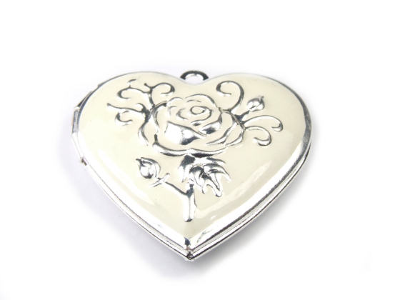 Medaillon 'Rosengarten' 28 mm, creme