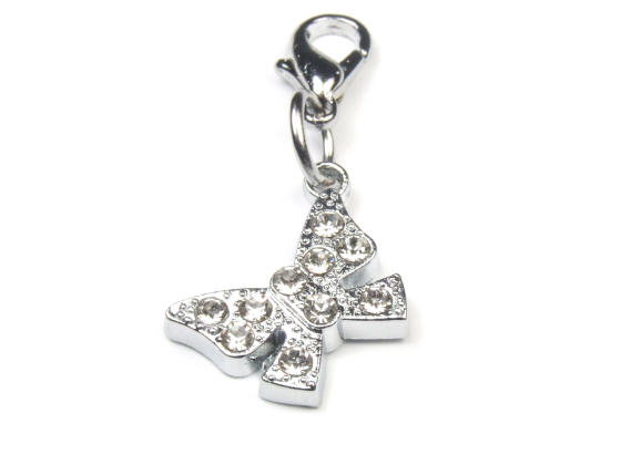 Charms mit Strass 'Schmetterling'  14x9