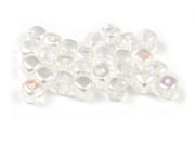 Perlen W�rfel, 4 mm, wei�