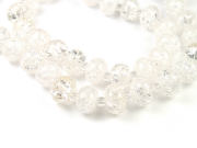 Crack Perlen, Rondelle, 12x8 mm, wei�