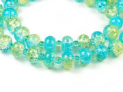 Crack Perlen, Rondelle, 12x8 mm, rauch