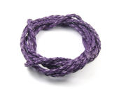 Kunstlederband, geflochten, 2,5 mm, lila