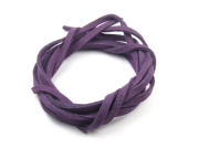 Kunstlederband, Wildlederoptik, flach, violett