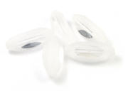 Facett-Glasperlen,Oliven, 30x12 mm, wei�