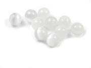 CatEye Glasperlen, rund, 8mm, wei�