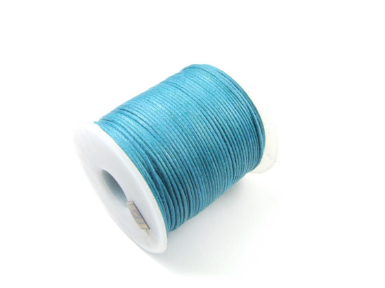 Baumwollband, gewachst, 0,5 mm, türkis