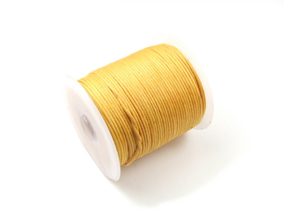 Baumwollband, gewachst, 0,5 mm, goldgelb