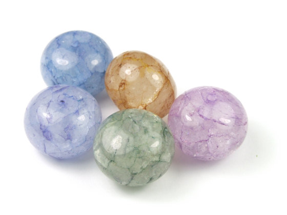 Bergkristall, Perlen, 18x13 mm, bunt