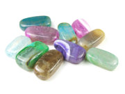 Perlen aus Achat, Nuggets 2, 15 bis 30 mm, bunt