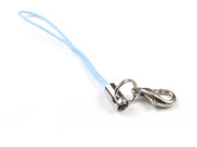 Handyschmuck, B�ndchen mit Karabiner, hellblau