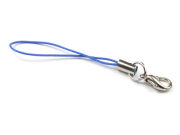 Handyschmuck, B�ndchen mit Karabiner, blau