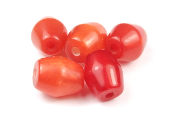 Perlen aus Kunstharz, Tnnchen, 12x10 mm, orange