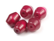 Perlen aus Kunstharz, T�nnchen, 12x10 mm, rot