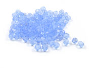 Glasschliffperlen, 4mm, Light Saphirblau