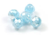 Schliffperlen, Kristall, 10 mm, Pastell-T�rkis AB