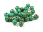 Glasschliffperlen, Rondelle, 5x4 mm, t�rkis