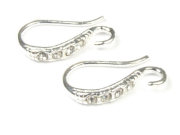 Ohrhaken mit Strass, 15 mm