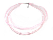 B�ndchenkette mit Organza, rosa